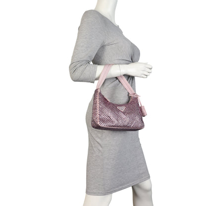 Prada Re-Edition 2000 Satin Crystal Mini Bag