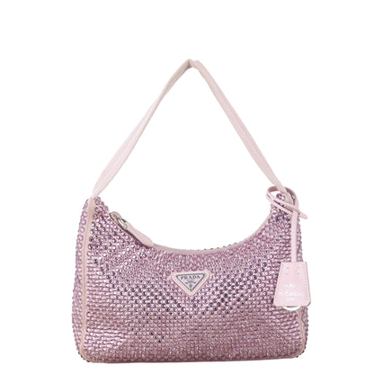 Prada Re-Edition 2000 Satin Crystal Mini Bag