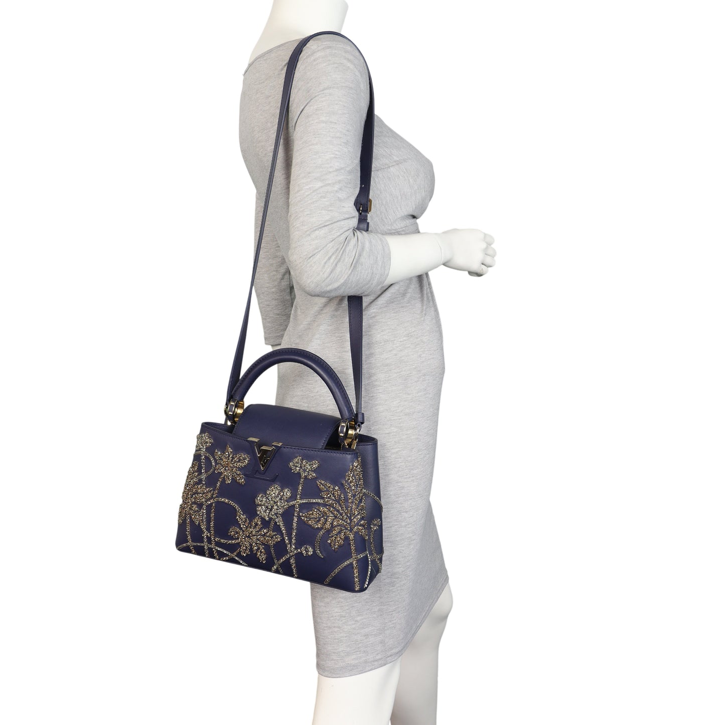 Louis Vuitton Capucines BB Leather Fleurs D'Asnieres