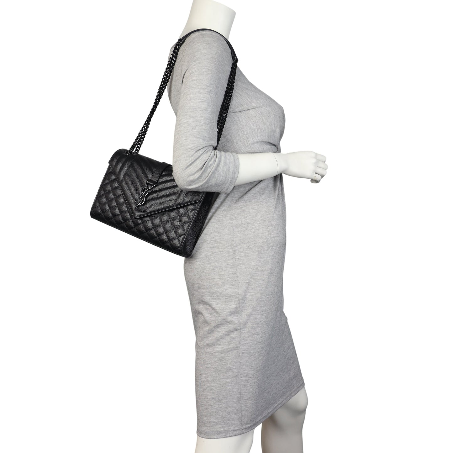 Saint Laurent Monogram Mix Matelasse Envelope Chain Bag Medium