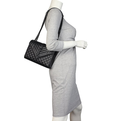 Saint Laurent Monogram Mix Matelasse Envelope Chain Bag Medium