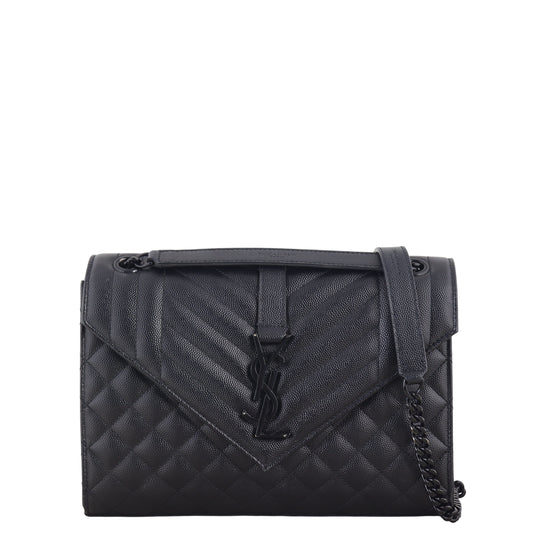 Saint Laurent Monogram Mix Matelasse Envelope Chain Bag Medium
