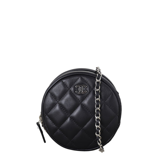 Chanel CC Round Clutch with Chain