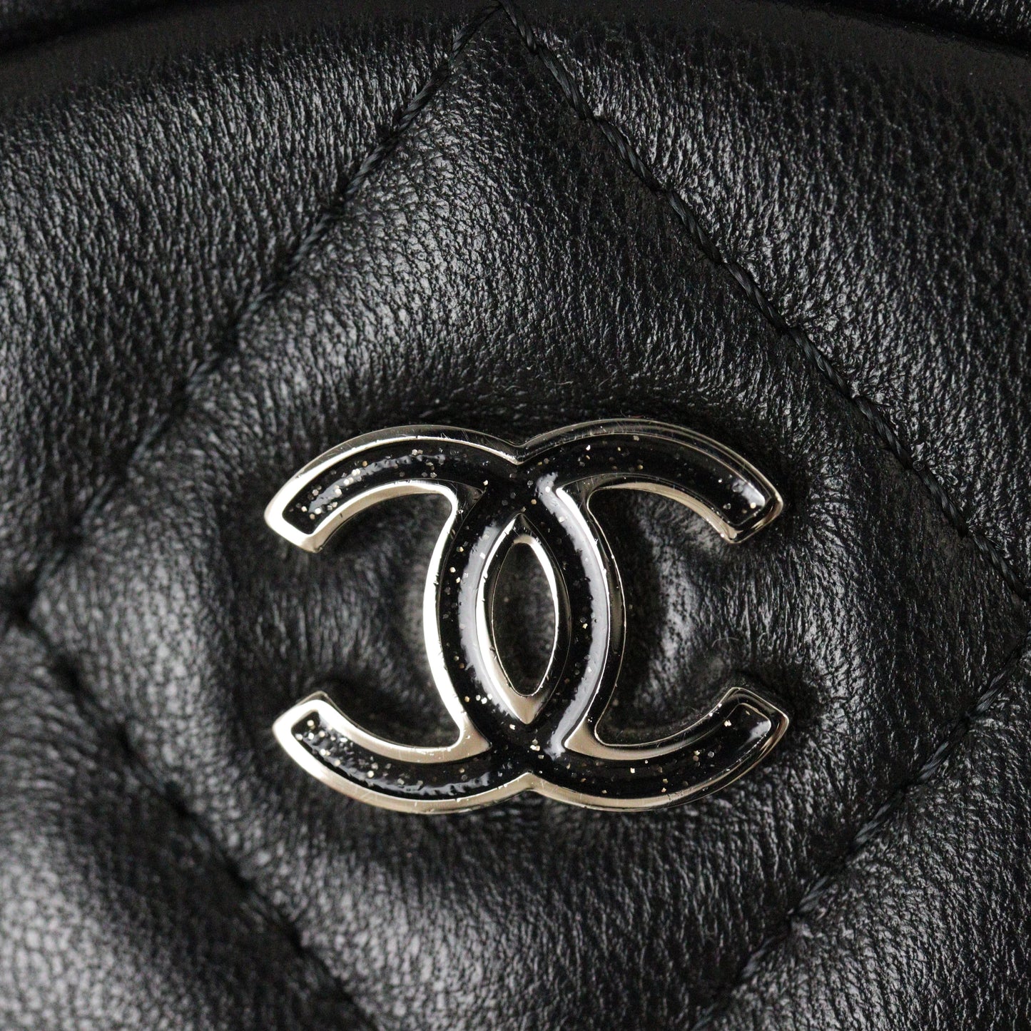 Chanel CC Round Clutch with Chain