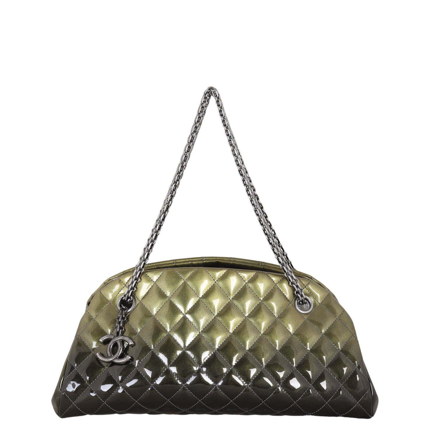 Chanel Just Mademoiselle Bowler Bag Patent