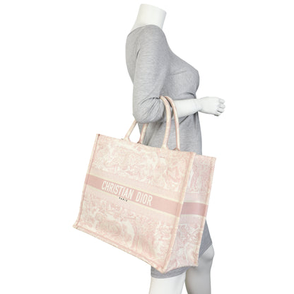 Dior Book Tote Large Toile de Jouy