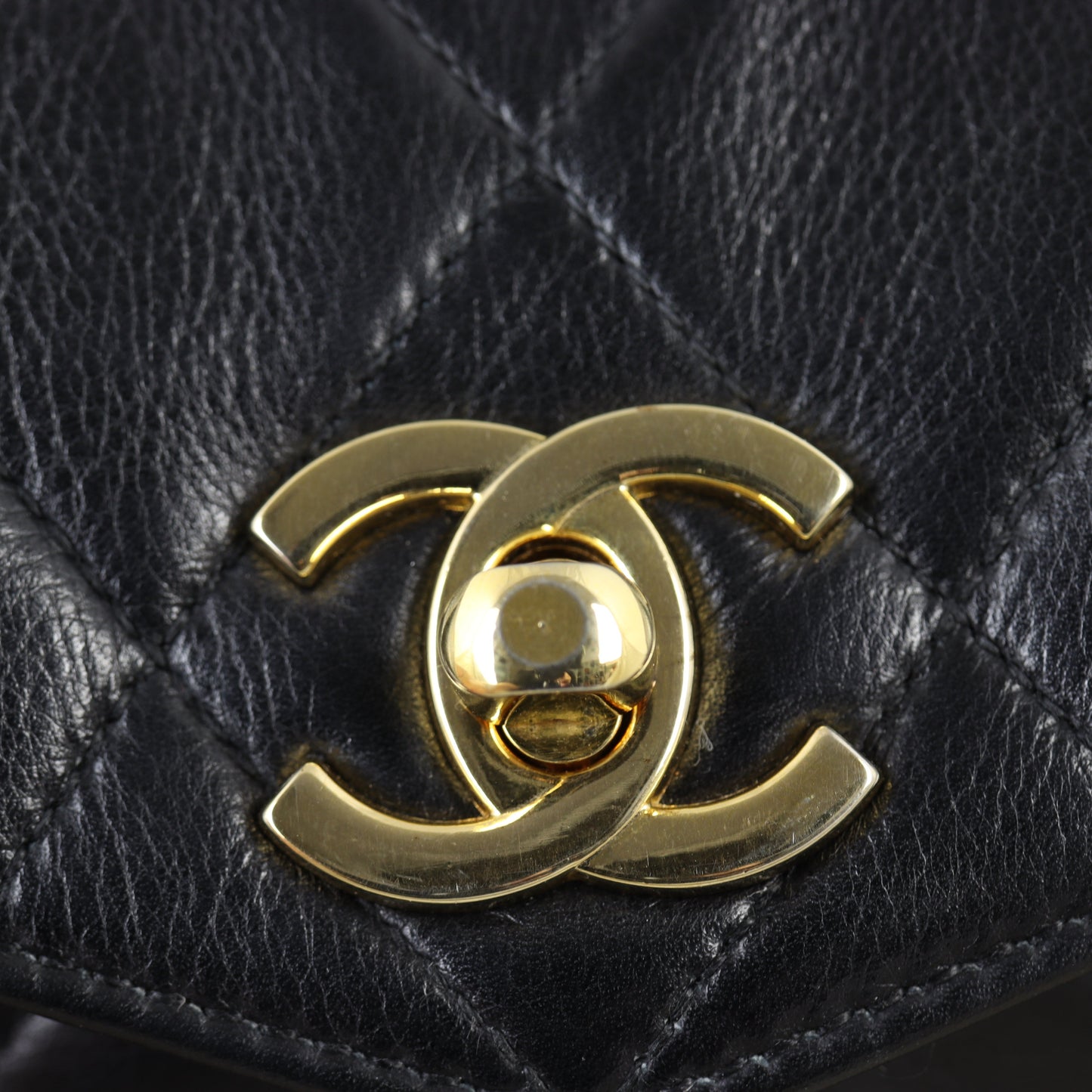 Chanel Vintage Quilted CC Belt Bag