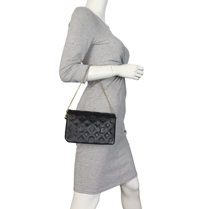 Louis Vuitton Pochette Coussin Monogram Embossed Lambskin