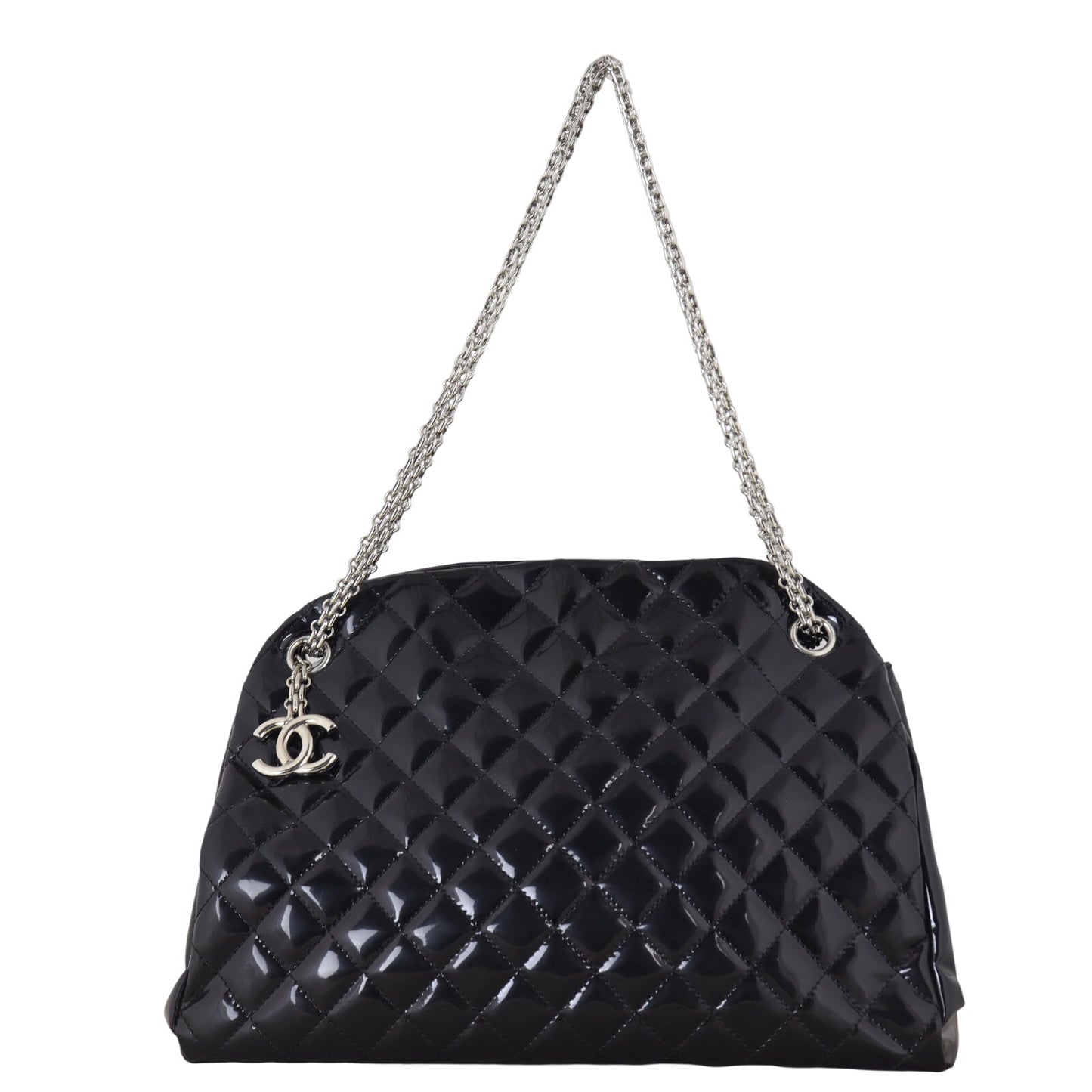 Chanel Just Mademoiselle Bowler Bag Patent