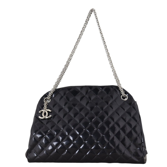 Chanel Just Mademoiselle Bowler Bag Patent