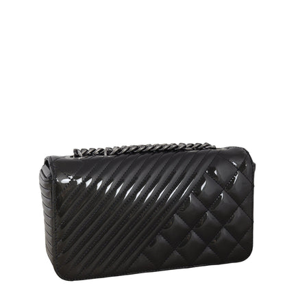 Chanel Coco Boy Flap Bag Small Patent