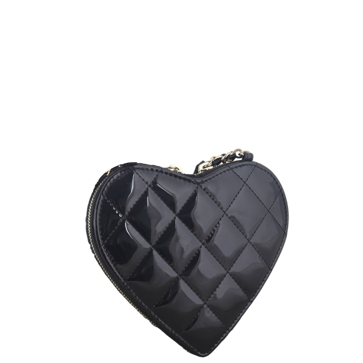 Chanel CC Double Heart Clutch With Chain
