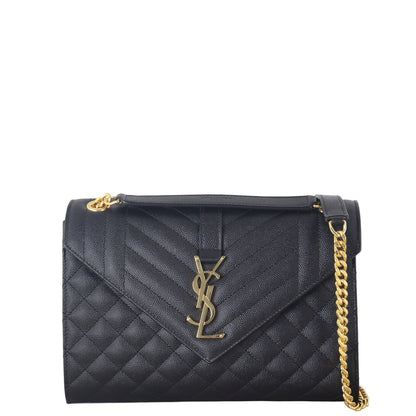 Saint Laurent Monogram Mix Matelasse Envelope Chain Bag Medium