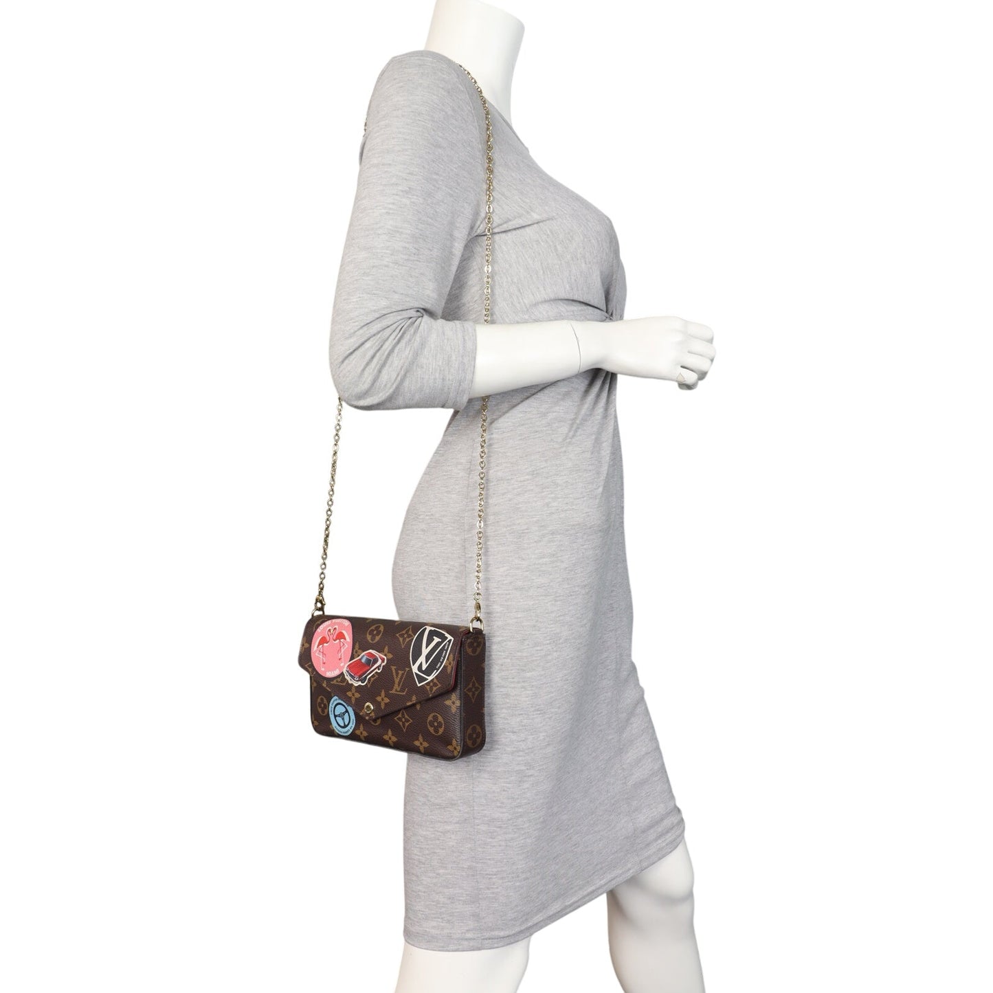 Louis Vuitton Felicie Pochette Monogram World Tour