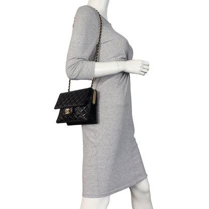 Chanel Quilted Frame Clutch Chain Bag