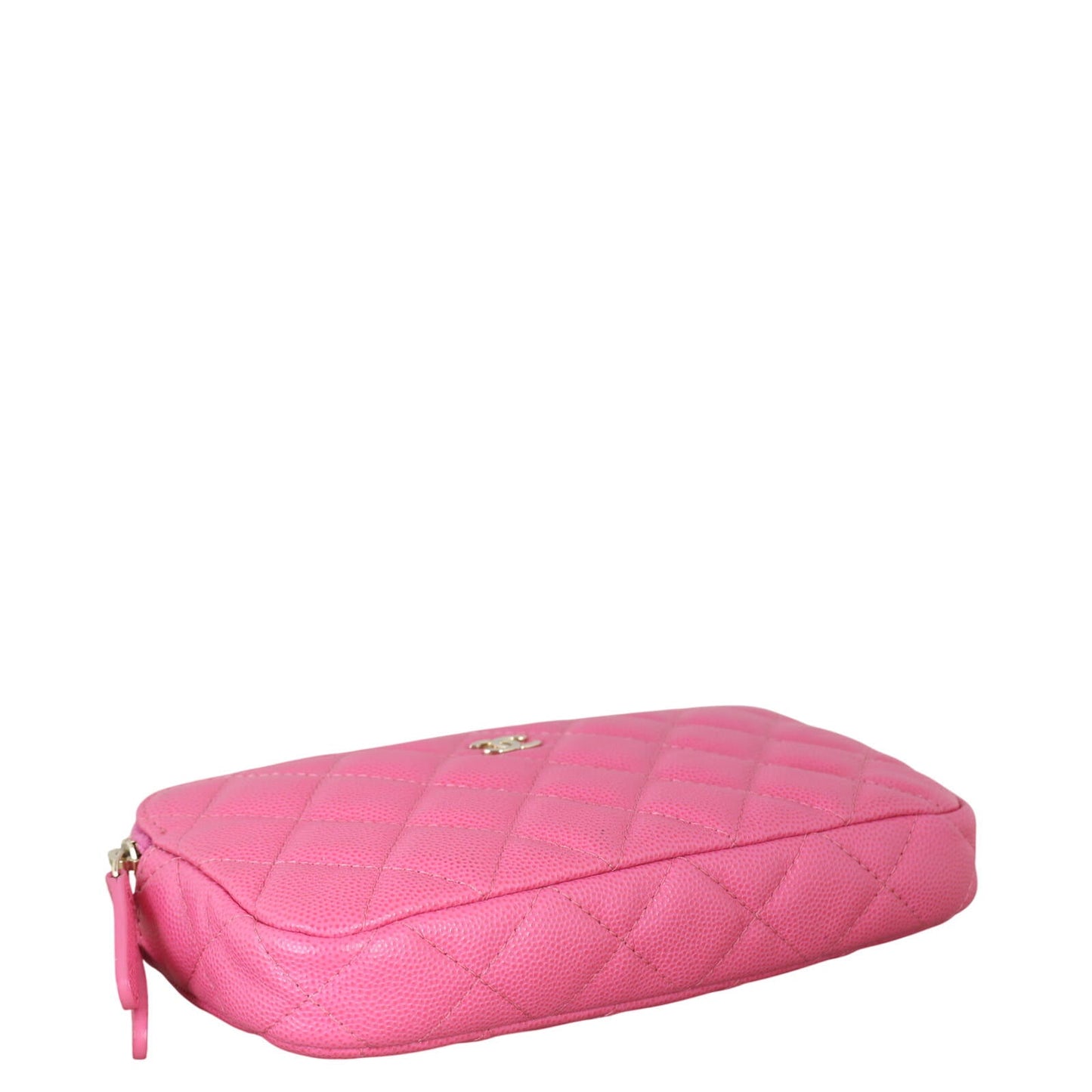 Chanel CC Double Zip Clutch with Chain