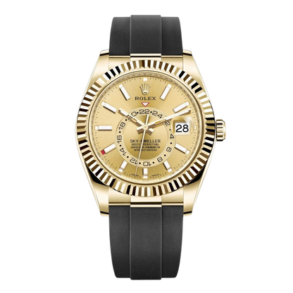 Rolex Sky-Dweller – Goldenes Dial – Oysterflex