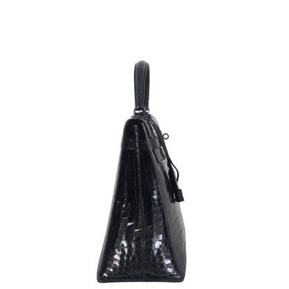 Hermes Kelly 35 Sellier Crocodile Vintage