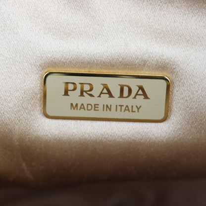 Prada Triangle Satin Crystal Shoulder Bag